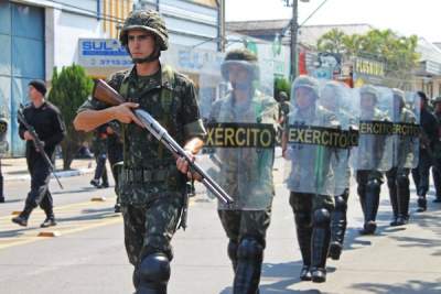 Picture taken on Brazil&#039;s Independence day (September 7th), during a military parade in Santa Cruz do Sul.
