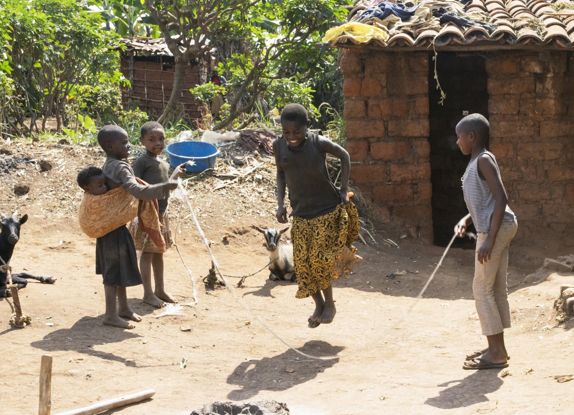 Children playing in Rwanda.