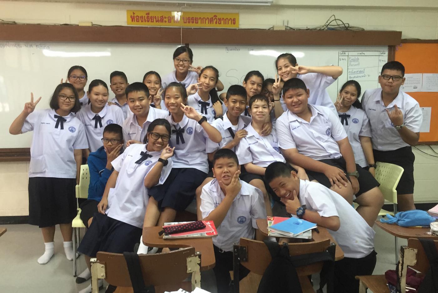 Kelly&#039;s students in Bangkok, Thailand.