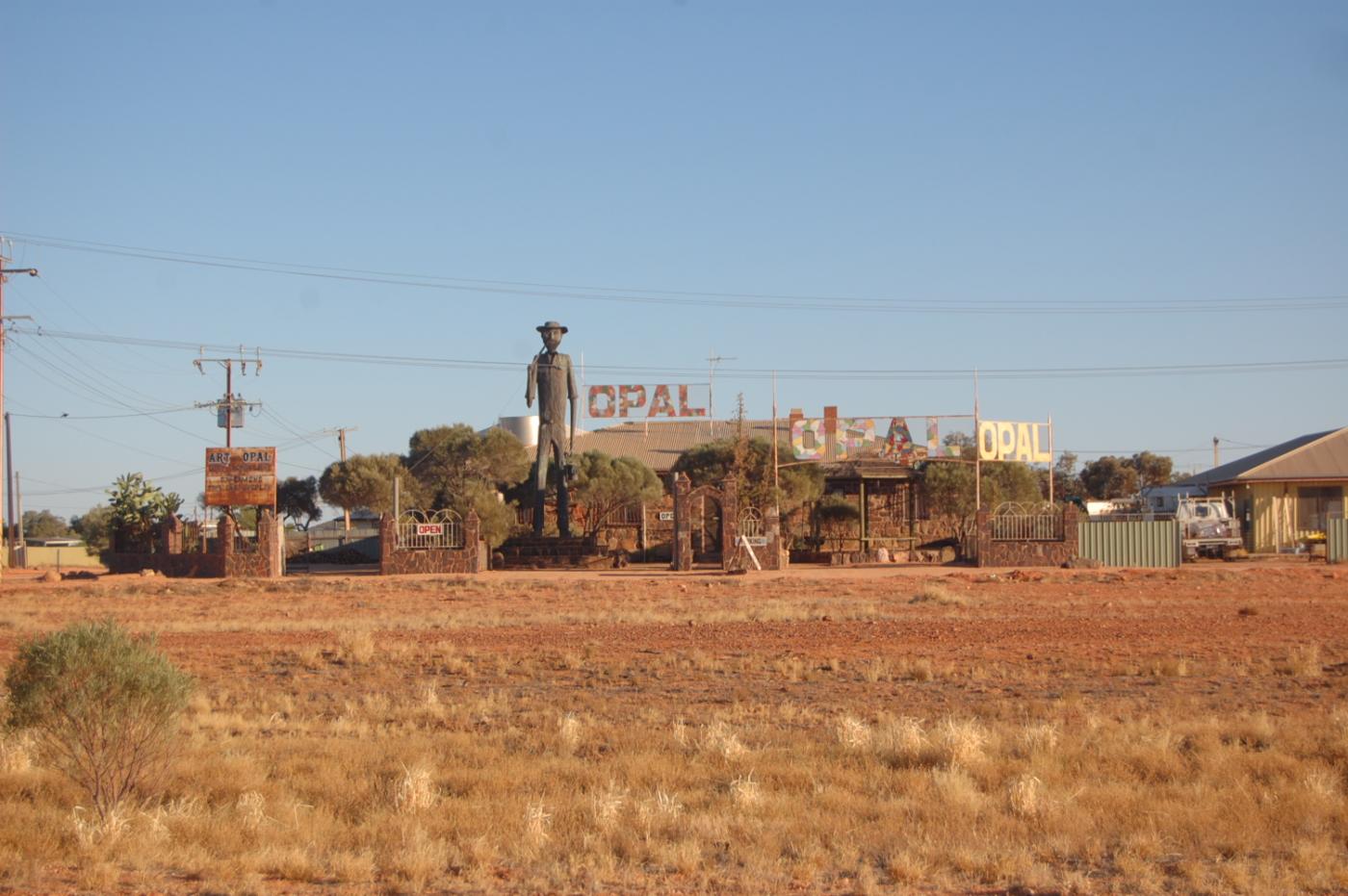 The bizarre lunar landscape of Coober Pedy.