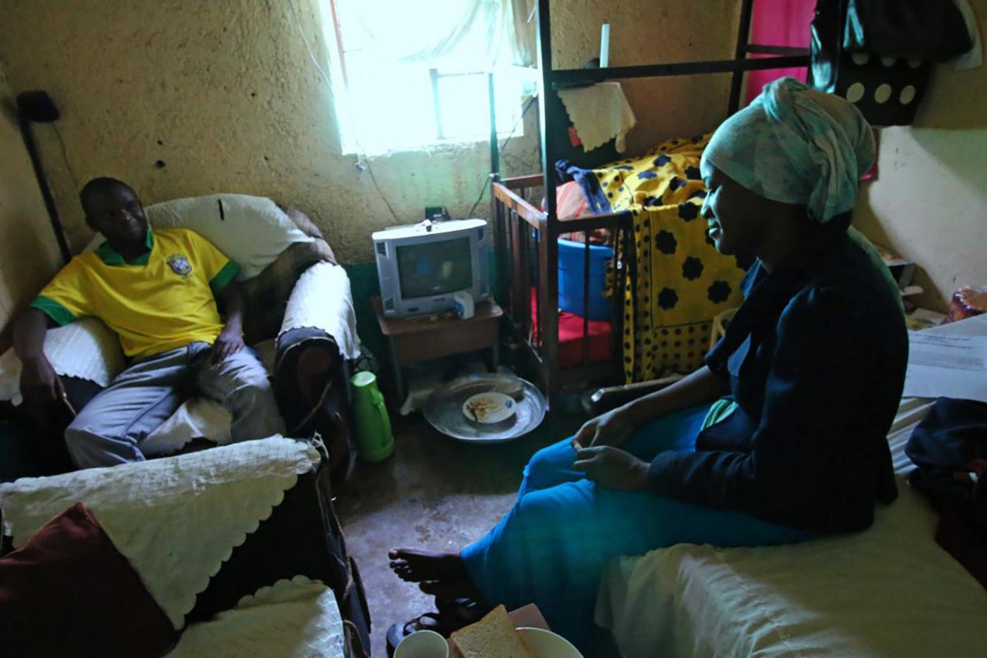 Abzed Osman and Judy Mugami in their Kibera home.