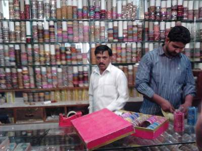 Shopkeepers in India.
