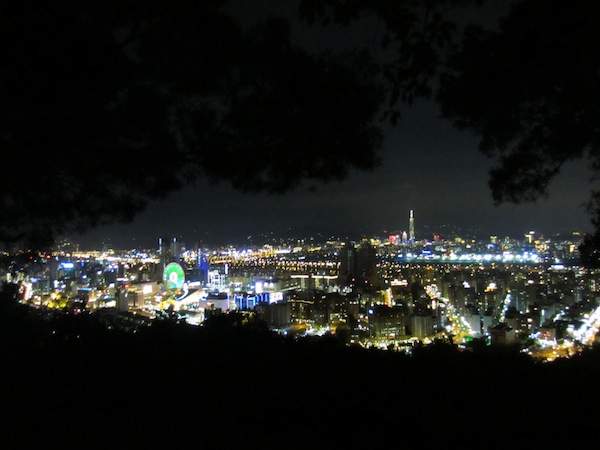 Night view of Taipei from Jiannan Mountain.