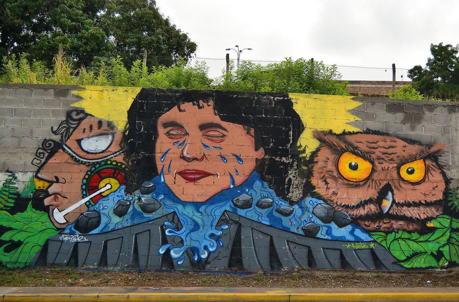 Graffiti in Tegucigalpa, Honduras.