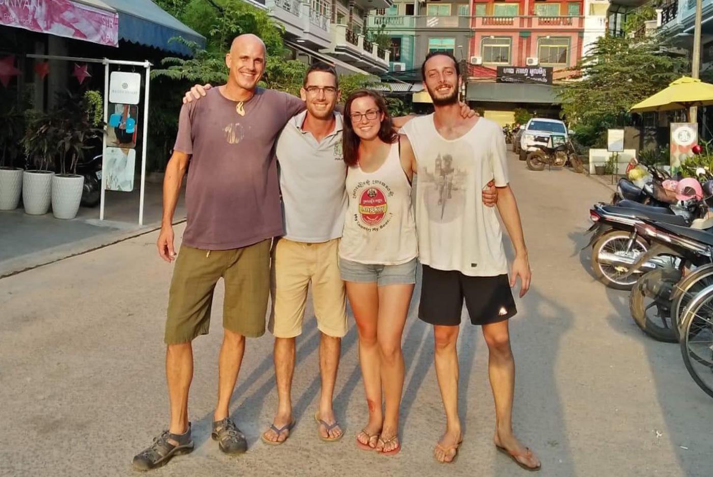 Zanny with some of her expat friends in Siem Reap. 
