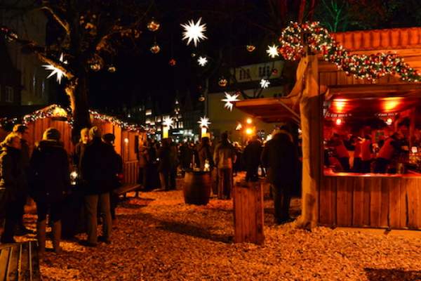 A Christmas market in Lüneburg.