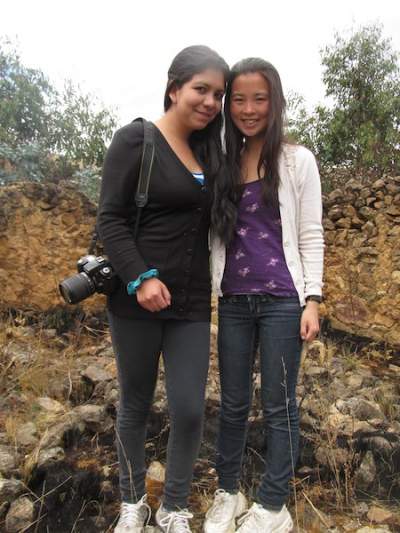 Leah and her host sister on a mountain hike.
