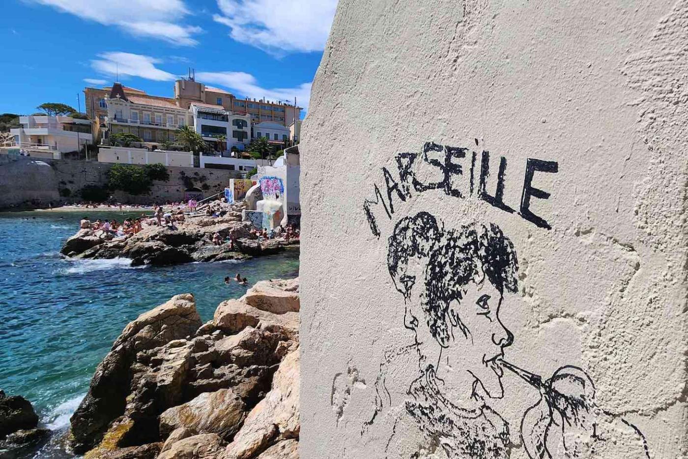 Graffiti at Rocky Swimming Point, Marseille