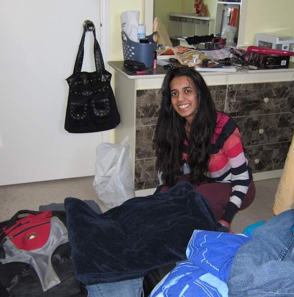 Bindiya packs her bags for a semester abroad in Scotland.