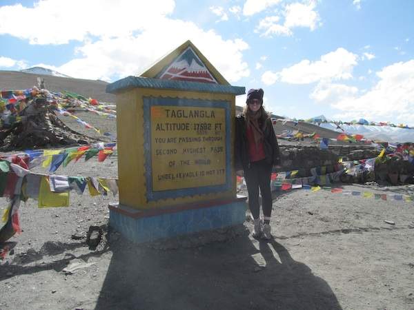 Carly stands strong and solo on the Taglanga mountain pass. 