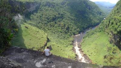 Andrew overlooks Kaiteur Falls in Guyana.