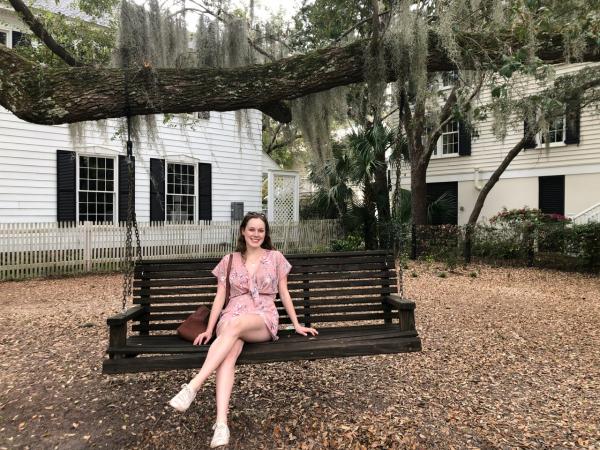 Zoe exploring beautiful Beaufort, South Carolina.