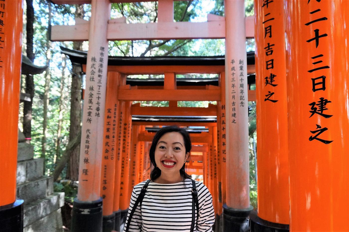 Lorraine at Fushimi Inari-taisha, Kyoto, Japan 