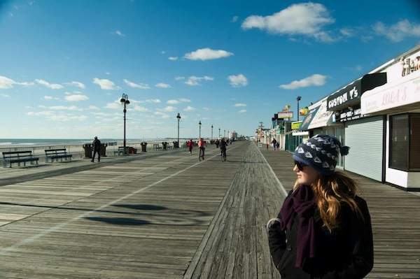 Taylor visits Ocean City, New Jersey over Thanksgiving break. (Photo by Richard Ainsworth.)